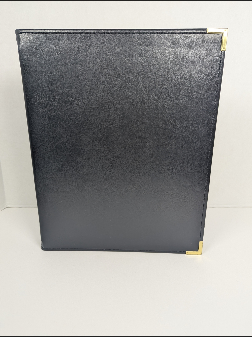 VTG Hazel Leather 3 Ring Zip Portfolio Binder 8”x10.5"x2.5" Black Made In Mexico